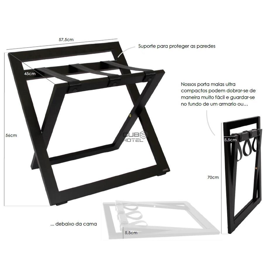 Portamaletas Con Respaldo Nogal Hotel